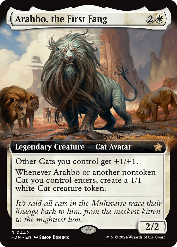 Arahbo, the First Fang (Extended Art) [Foundations] Magic: The Gathering