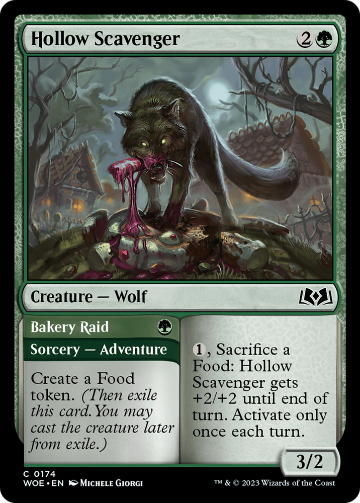 Hollow Scavenger // Bakery Raid [Wilds of Eldraine] Magic: The Gathering