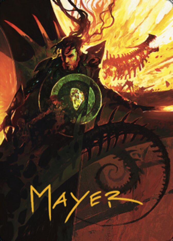 Mishra's Command Art Card (Gold-Stamped Signature) [The Brothers' War Art Series] Magic: The Gathering
