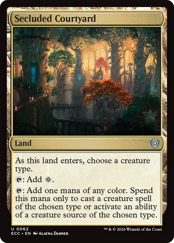 Secluded Courtyard [Lorwyn Eclipsed Commander] Magic: The Gathering