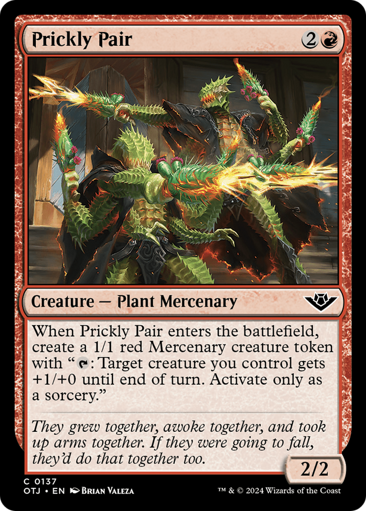 Prickly Pair [Outlaws of Thunder Junction] Magic: The Gathering