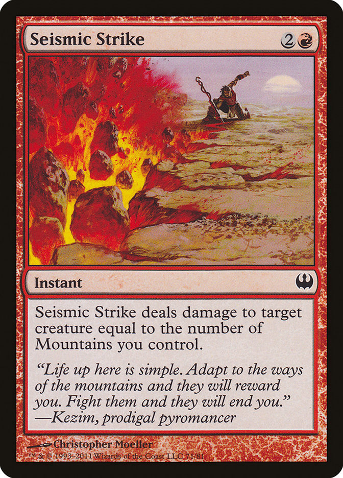 Seismic Strike [Duel Decks: Knights vs. Dragons] Magic: The Gathering