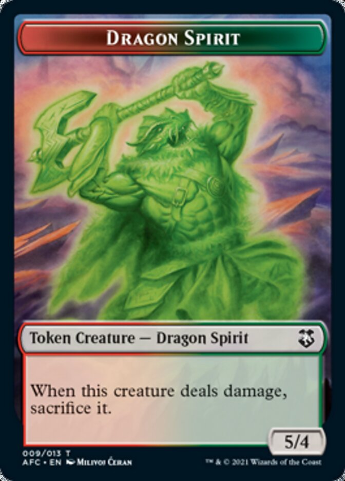 Dragon // Dragon Spirit Double-Sided Token [Dungeons & Dragons: Adventures in the Forgotten Realms Commander Tokens] Magic: The Gathering