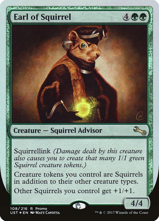 Earl of Squirrel (Draft Weekend) [Unstable Promos] Magic: The Gathering