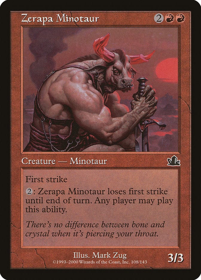 Zerapa Minotaur [Prophecy] Magic: The Gathering
