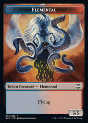 Elemental (032) // Rogue Double-Sided Token [Streets of New Capenna Commander Tokens] Magic: The Gathering