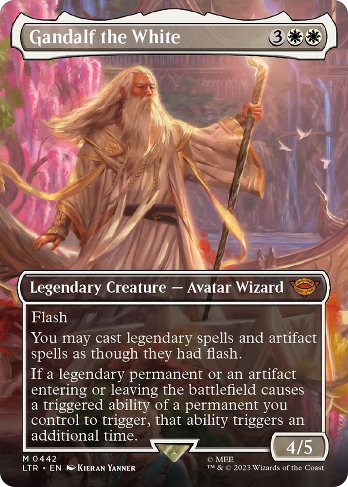 Gandalf the White (Borderless Alternate Art) [The Lord of the Rings: Tales of Middle-Earth] Magic: The Gathering