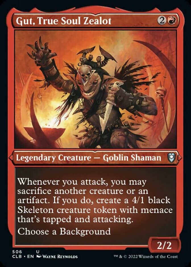 Gut, True Soul Zealot (Foil Etched) [Commander Legends: Battle for Baldur's Gate] Magic: The Gathering