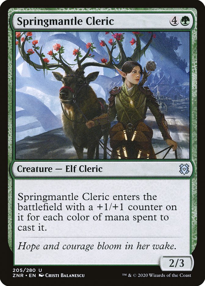 Springmantle Cleric [Zendikar Rising] Magic: The Gathering