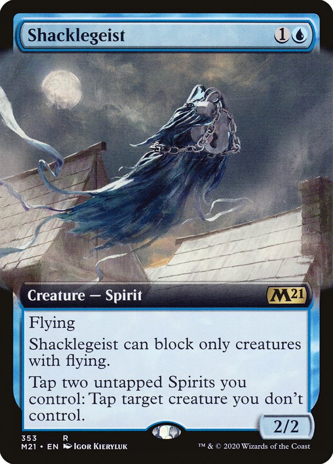 Shacklegeist (Extended Art) [Core Set 2021] Magic: The Gathering