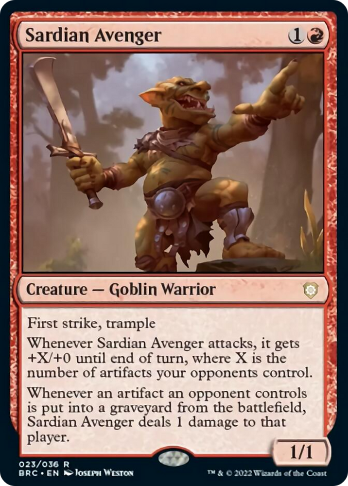 Sardian Avenger [The Brothers' War Commander] Magic: The Gathering