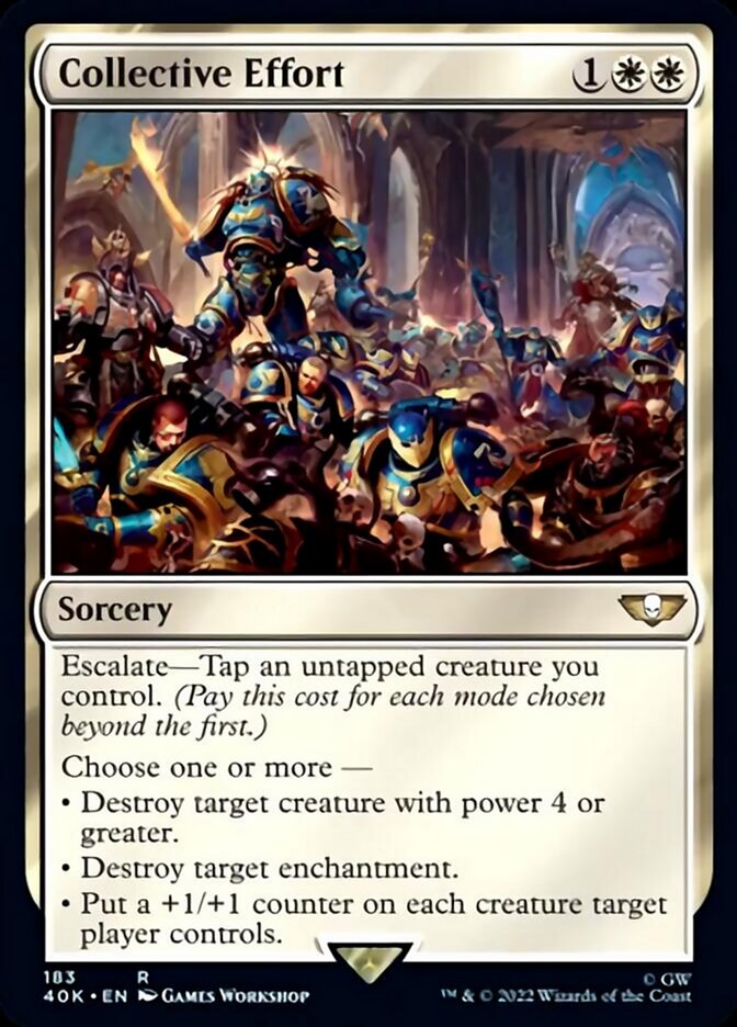 Collective Effort (Surge Foil) [Warhammer 40,000] Magic: The Gathering