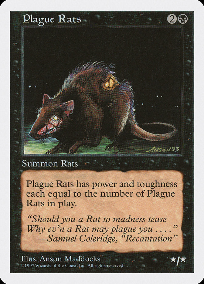 Plague Rats [Fifth Edition] Magic: The Gathering