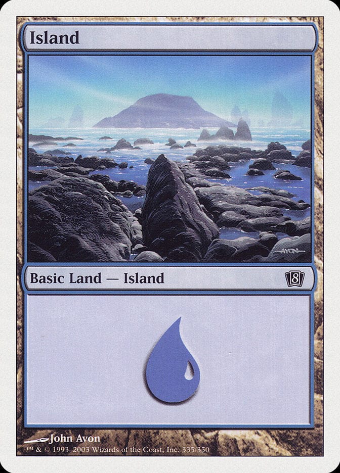 Island (335) [Eighth Edition] Magic: The Gathering
