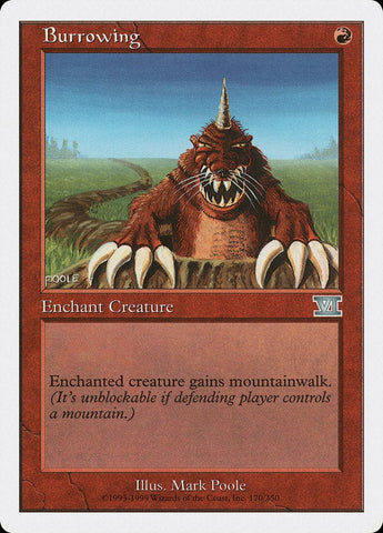 Burrowing [Classic Sixth Edition] Magic: The Gathering