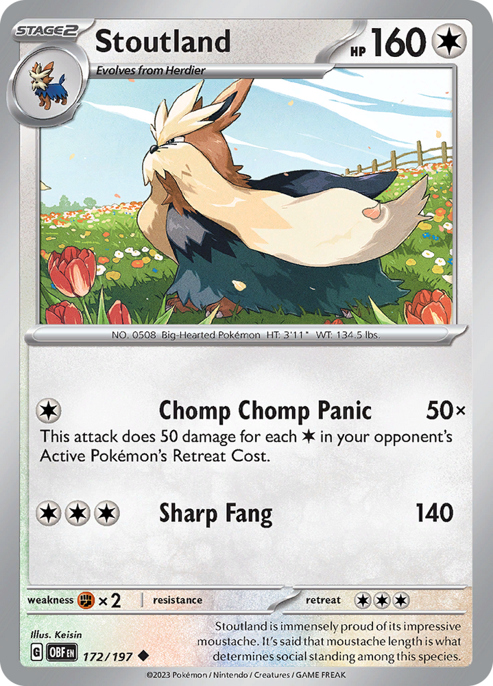 Stoutland (172/197) [Scarlet & Violet: Obsidian Flames] Pokémon