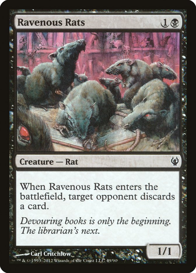 Ravenous Rats [Duel Decks: Izzet vs. Golgari] Magic: The Gathering