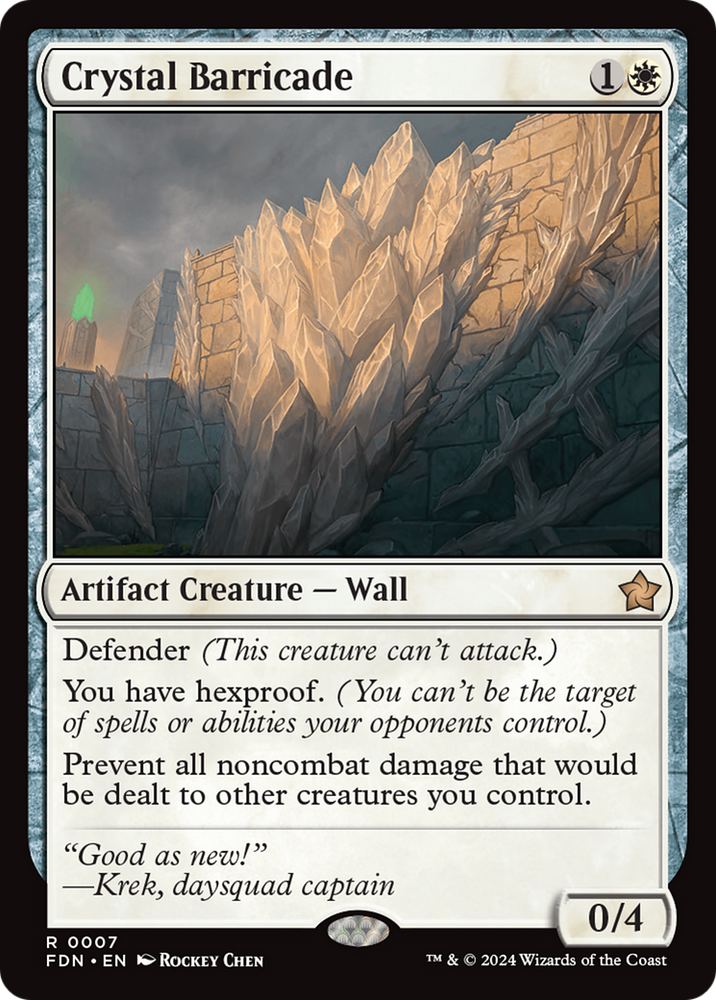 Crystal Barricade [Foundations] Magic: The Gathering