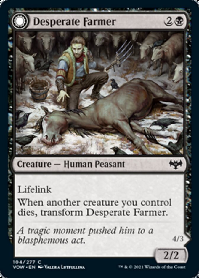 Desperate Farmer // Depraved Harvester [Innistrad: Crimson Vow] Magic: The Gathering