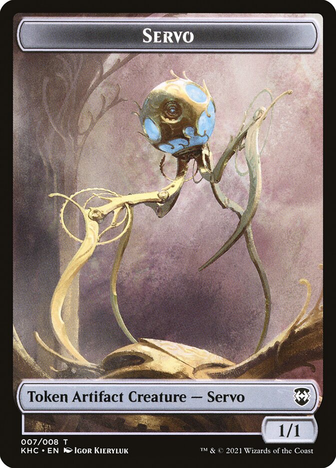 Elf Warrior // Servo Double-Sided Token [Kaldheim Commander Tokens] Magic: The Gathering