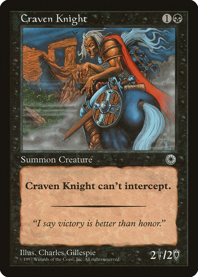 Craven Knight [Portal] Magic: The Gathering