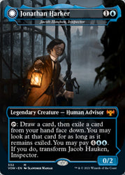 Jacob Hauken, Inspector // Hauken's Insight - Jonathan Harker // Harker's Obsessive Inquiry [Innistrad: Crimson Vow] Magic: The Gathering