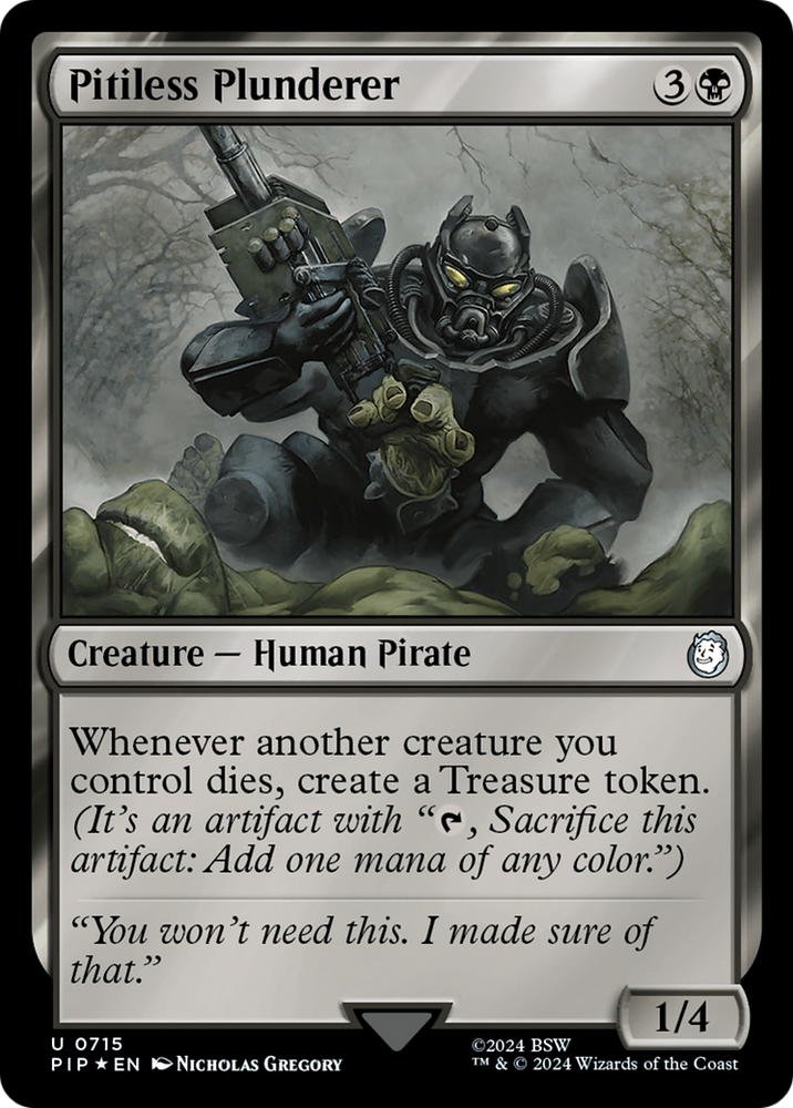 Pitiless Plunderer (Surge Foil) [Fallout] Magic: The Gathering