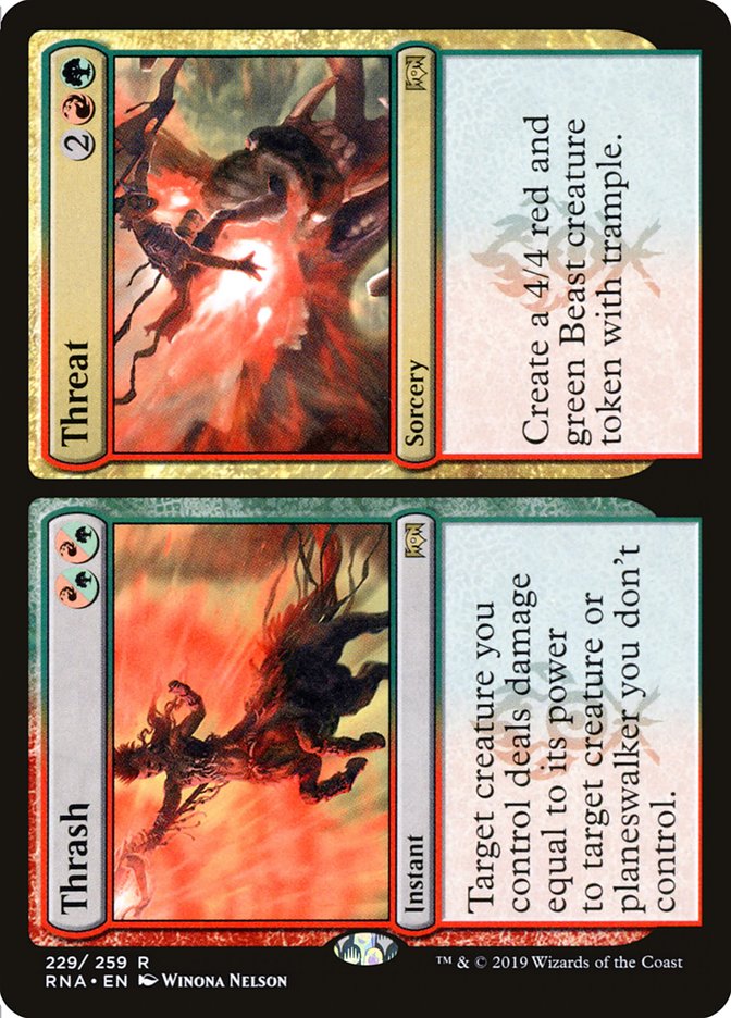 Thrash // Threat [Ravnica Allegiance] Magic: The Gathering