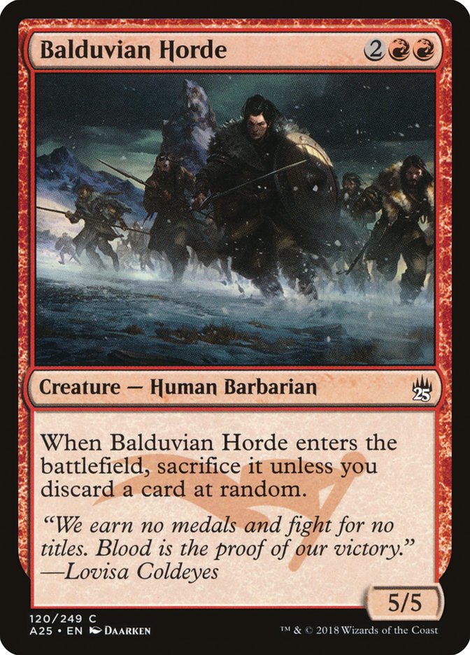 Balduvian Horde [Masters 25] Magic: The Gathering