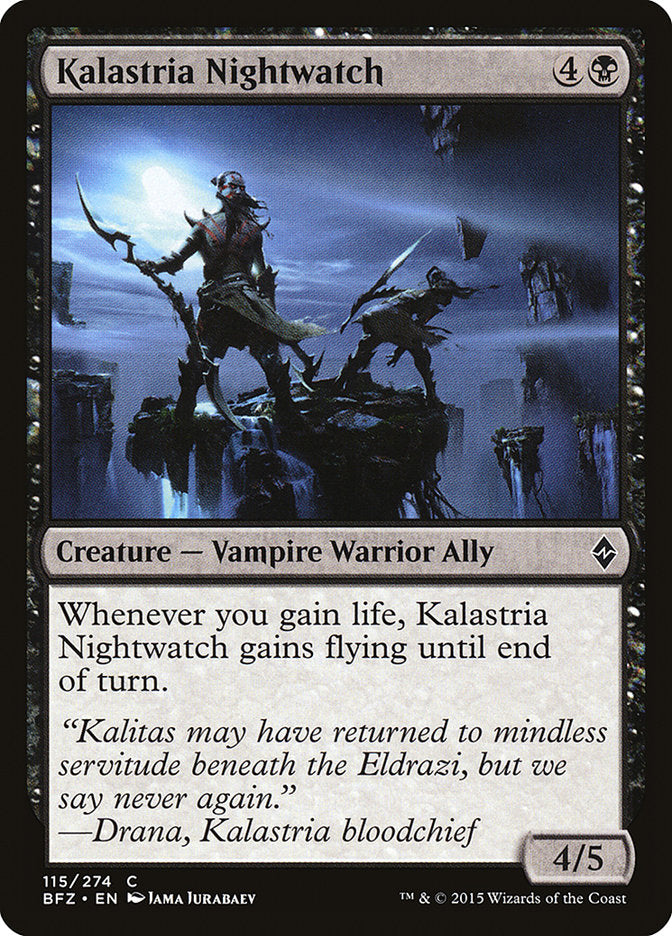 Kalastria Nightwatch [Battle for Zendikar] Magic: The Gathering