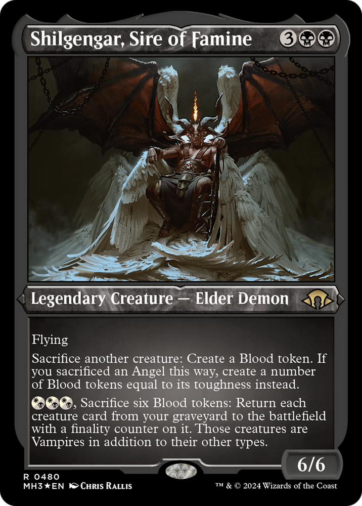 Shilgengar, Sire of Famine (Foil Etched) [Modern Horizons 3] Magic: The Gathering
