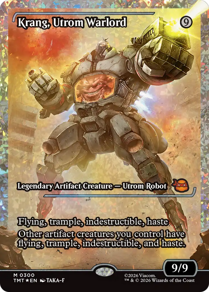 Krang, Utrom Warlord (Showcase) (Fracture Foil) [Teenage Mutant Ninja Turtles] Magic: The Gathering