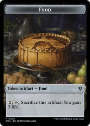 Clue // Food Double-Sided Token [Murders at Karlov Manor Commander Tokens] Magic: The Gathering