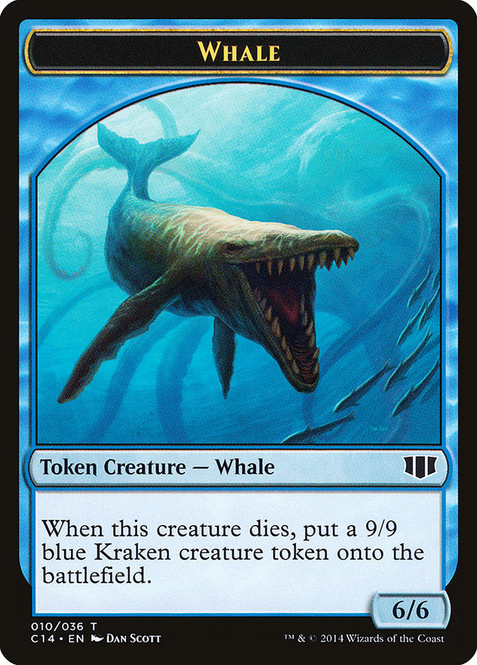 Whale // Zombie (011/036) Double-Sided Token [Commander 2014 Tokens] Magic: The Gathering