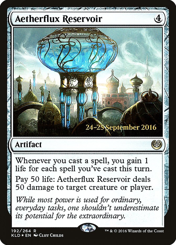 Aetherflux Reservoir [Kaladesh Prerelease Promos] Magic: The Gathering