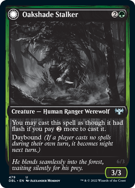 Oakshade Stalker // Moonlit Ambusher [Innistrad: Double Feature] Magic: The Gathering
