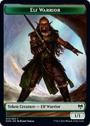 Elf Warrior // Bear Double-Sided Token [Kaldheim Tokens] Magic: The Gathering