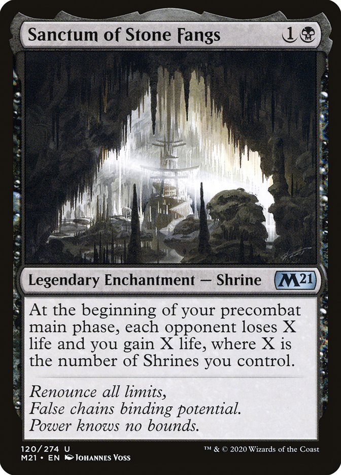 Sanctum of Stone Fangs [Core Set 2021] Magic: The Gathering