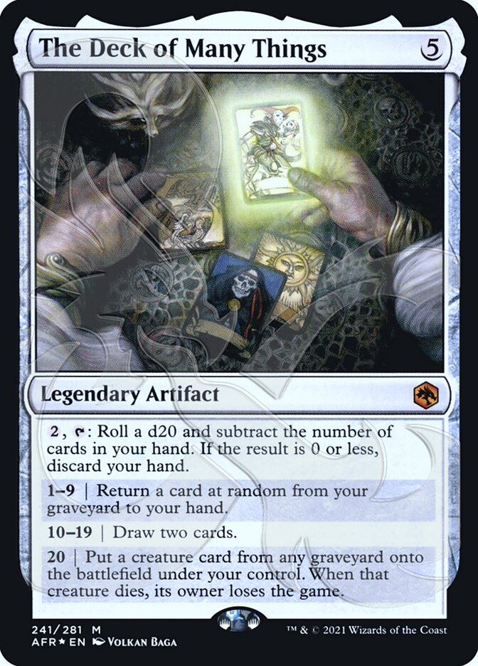 The Deck of Many Things (Ampersand Promo) [Dungeons & Dragons: Adventures in the Forgotten Realms Promos] Magic: The Gathering