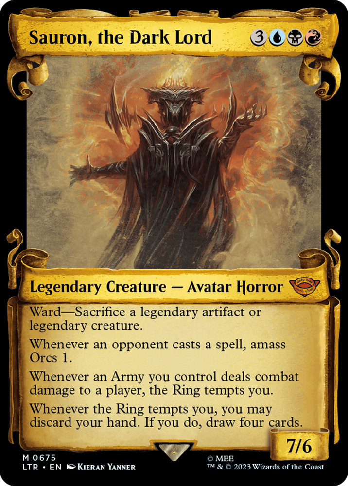 Sauron, the Dark Lord [The Lord of the Rings: Tales of Middle-Earth Showcase Scrolls] Magic: The Gathering