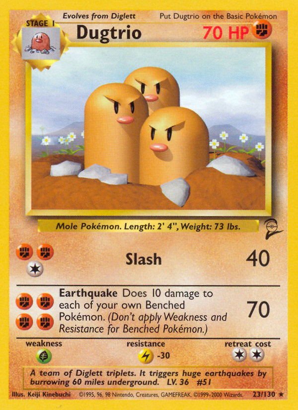 Dugtrio (23/130) [Base Set 2] Pokémon