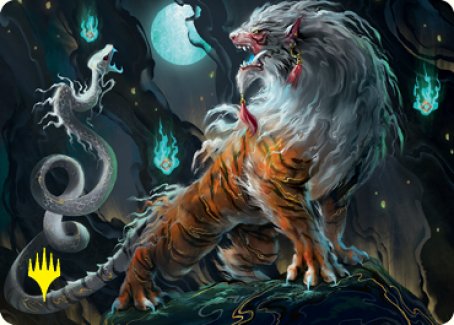 Gloomshrieker Art Card (Gold-Stamped Signature) [Kamigawa: Neon Dynasty Art Series] Magic: The Gathering