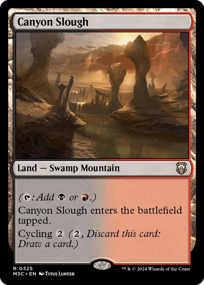 Canyon Slough (Ripple Foil) [Modern Horizons 3 Commander] Magic: The Gathering