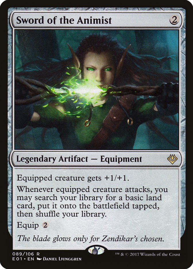 Sword of the Animist [Archenemy: Nicol Bolas] Magic: The Gathering