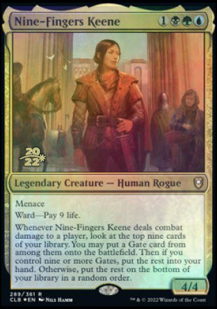 Nine-Fingers Keene [Commander Legends: Battle for Baldur's Gate Prerelease Promos] Magic: The Gathering