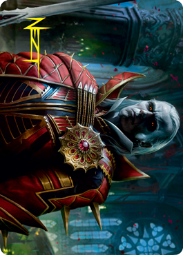 Edgar, Charmed Groom 2 Art Card (Gold-Stamped Signature) [Innistrad: Crimson Vow Art Series] Magic: The Gathering