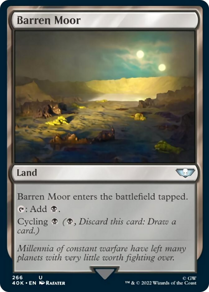 Barren Moor (Surge Foil) [Warhammer 40,000] Magic: The Gathering