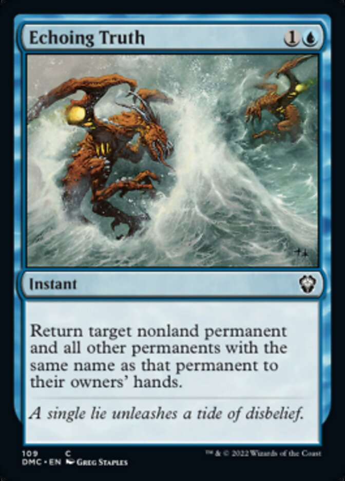 Echoing Truth [Dominaria United Commander] Magic: The Gathering
