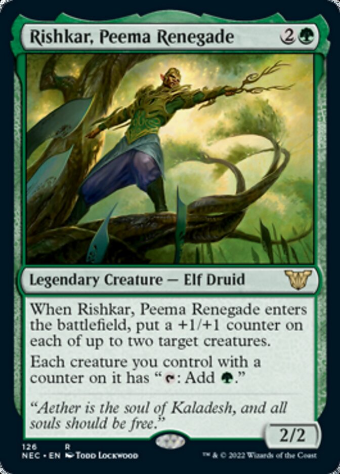 Rishkar, Peema Renegade [Kamigawa: Neon Dynasty Commander] Magic: The Gathering