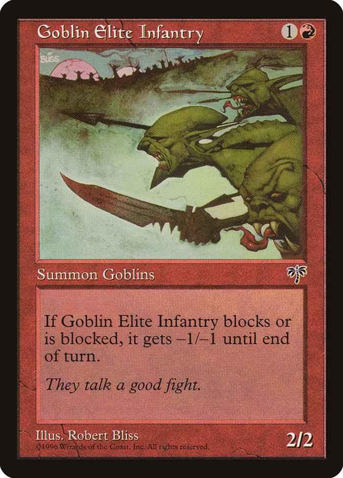 Goblin Elite Infantry [Mirage] Magic: The Gathering